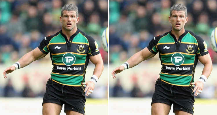 Rugbyman avec un cou épais